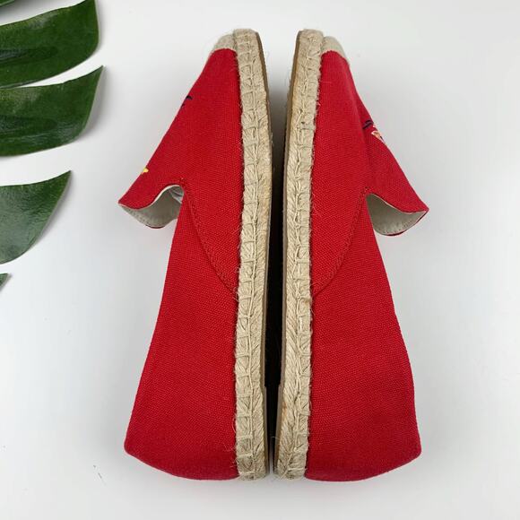 Cushion Walk by Avon Espadrille Flats Red Canvas Yacht Boat Slip On Women's 8 - Picture 7 of 12